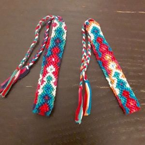 TWO COLORFUL FRIENDSHIPS BRACELETS